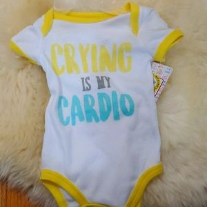 Crying is my cardio unisex onsie